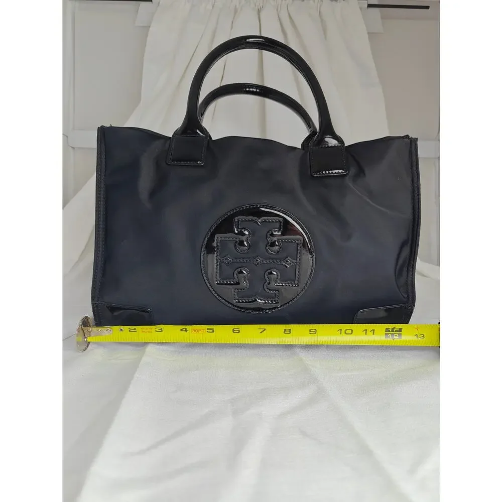 Tory Burch ELLA Nylon and Patent Leather Tote PERFECT SUMMER BAG!